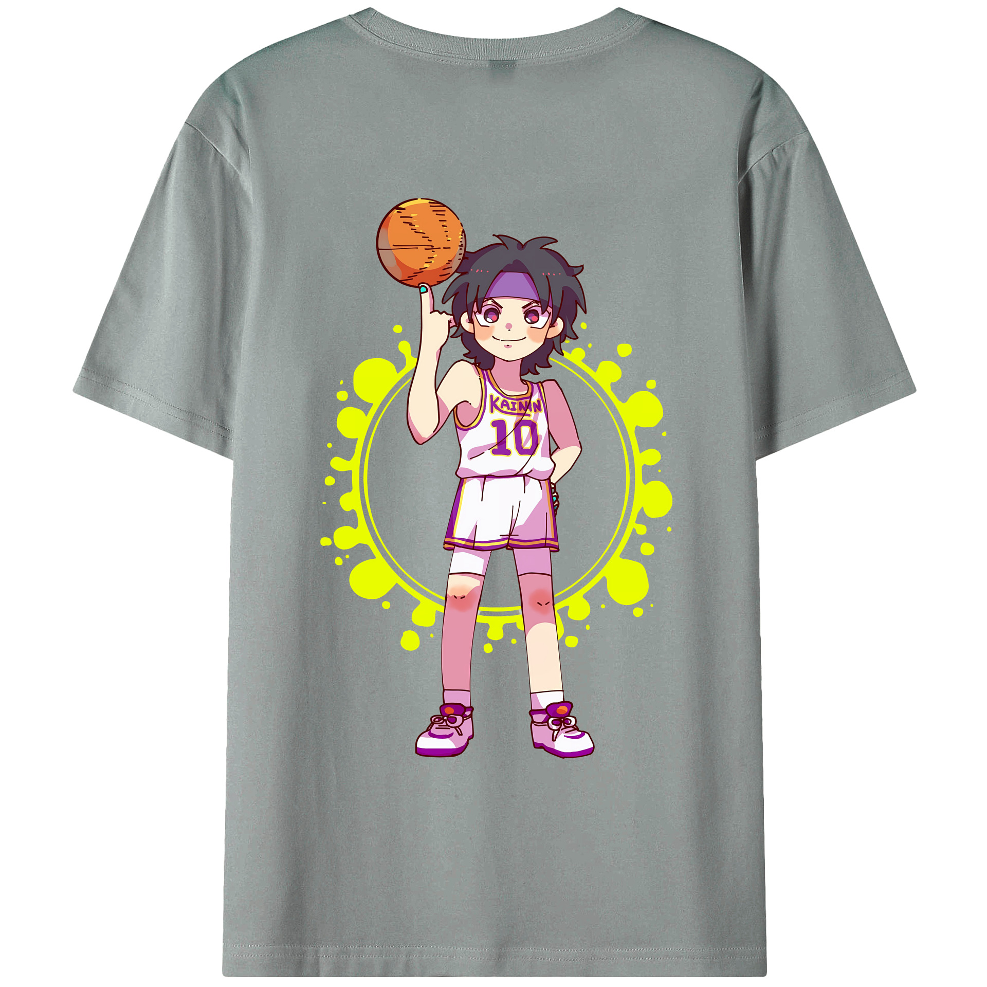 （画像用） SLAM DUNK／スラムダンク 綿100％ メンズ半袖Tシャツ（バックプリント） 通気性